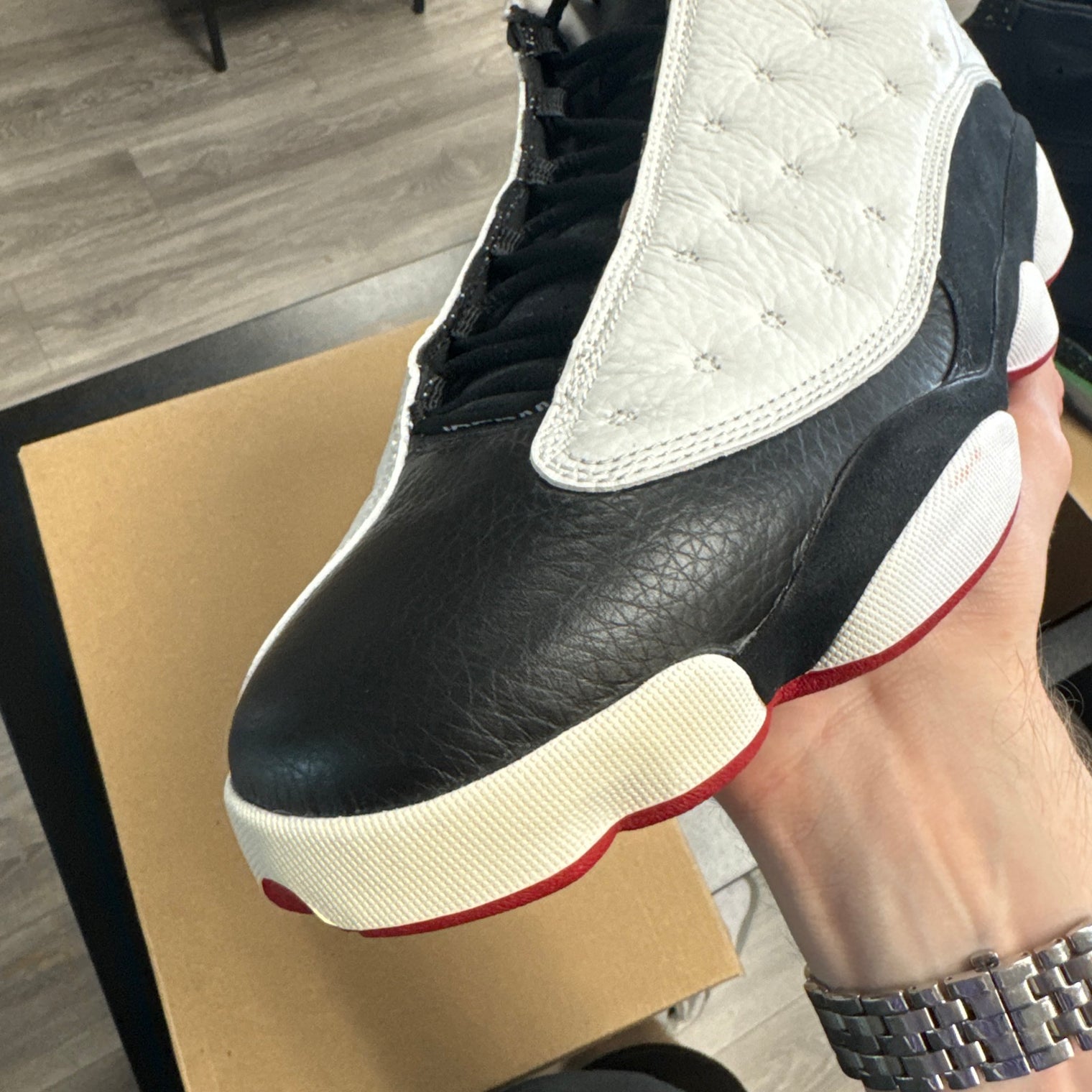He got Game Jordan 13 (2013) (No box)
