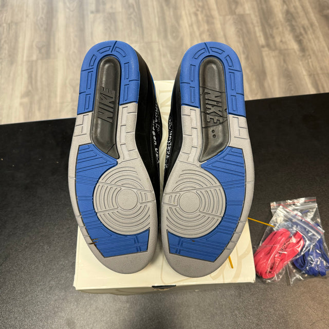 Off-White Jordan 2 Low Black Blue (Lightly Worn)