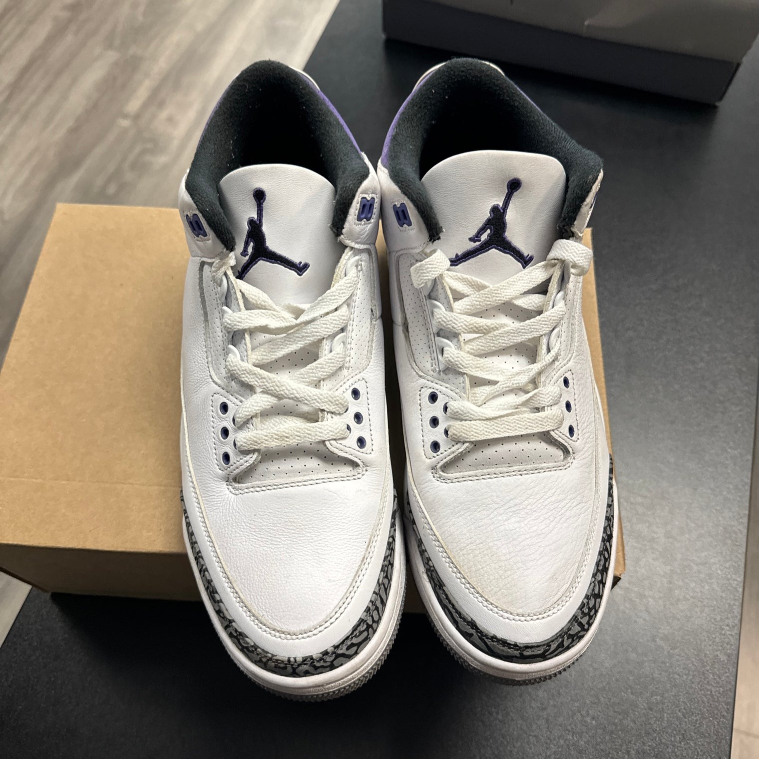 Dark Iris Jordan 3 (USED, no box)
