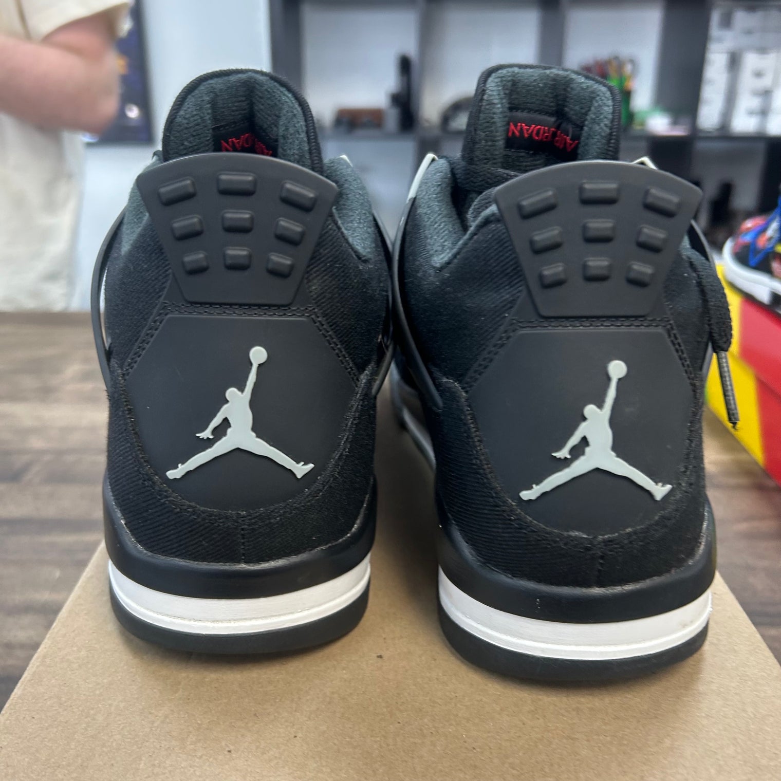 Black Canvas Jordan 4 Retro (USED, No Box)