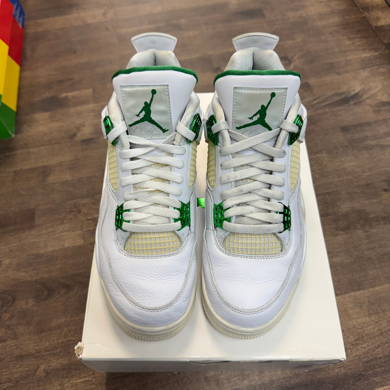 Metallic Green Jordan 4 Retro (USED)
