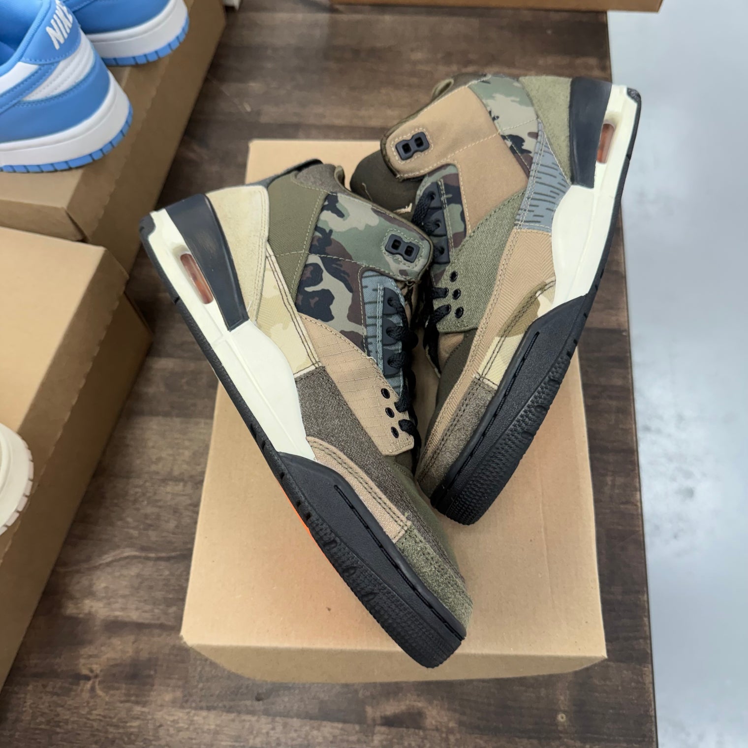 Patchwork Camo Jordan 3 Retro (USED, No Box)