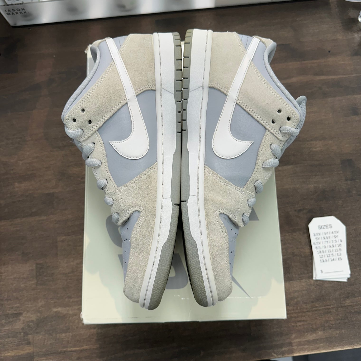 Summit White Wolf Grey SB Dunk Low (USED, Replacement Box)