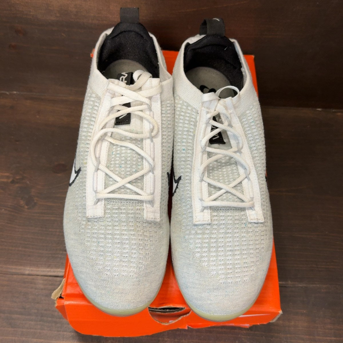 Nike Air VaporMax 2021 FK White Black Metallic Silver - Image 3