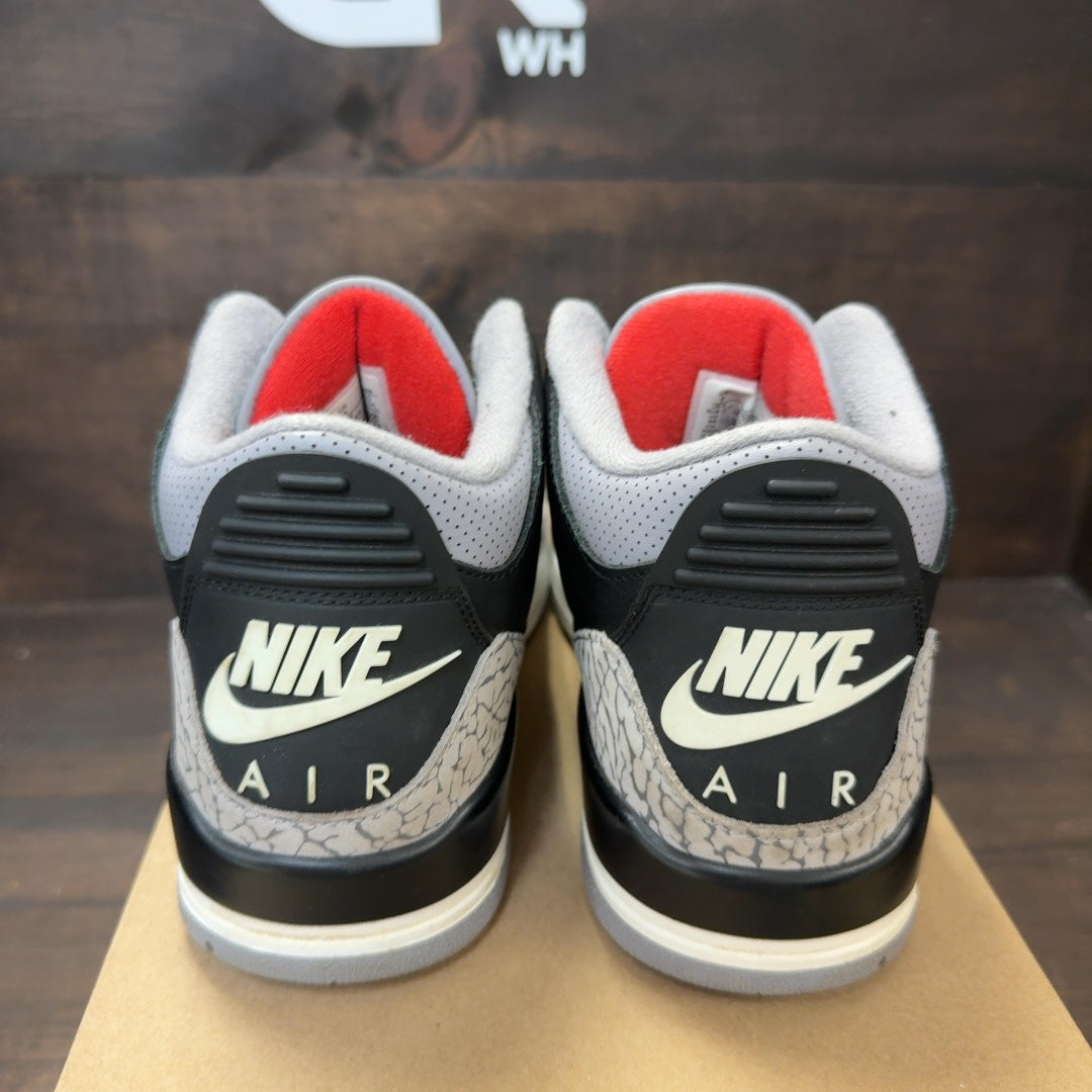 Jordan 3 Retro OG Black Cement (2024) Size 9 (Pre-Owned) - Image 5