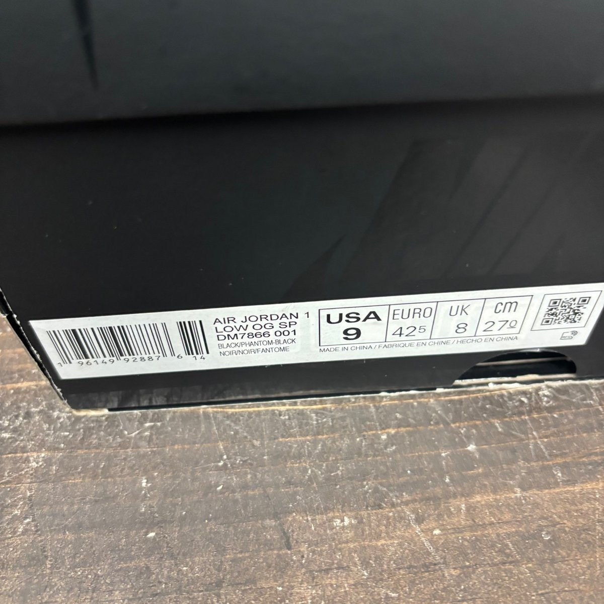 Jordan 1 Retro Low OG SP Travis Scott Black Phantom Size 9 (Pre-Owned) - aux