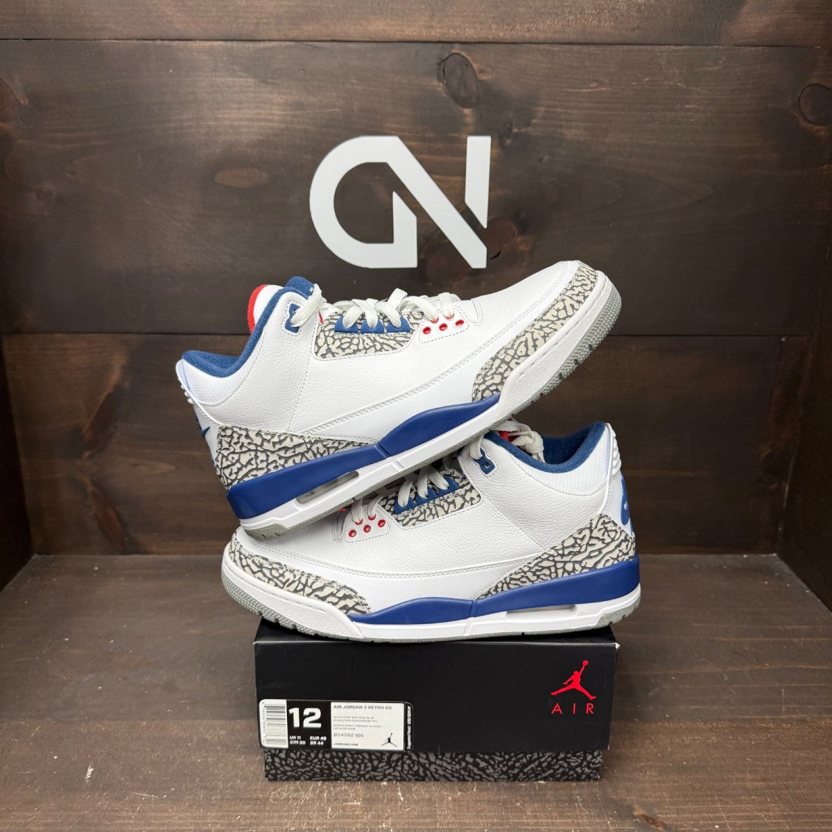 Jordan 3 Retro True Blue (2016) Size 12 (Pre-Owned)