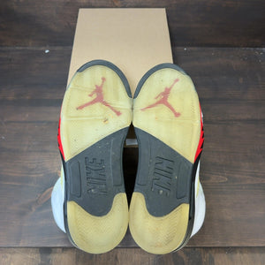 Jordan 5 Retro Fire Red Silver Tongue (2020) Size 12 (Pre-Owned) - Image 6