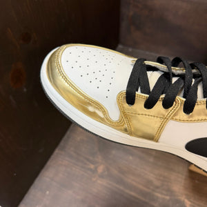 Jordan 1 Mid Metallic Gold Black White Size 10 (Pre-Owned) - Image 6