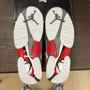 Jordan 8 Retro White True Red (2025) Size 9.5 (Pre-Owned) - aux