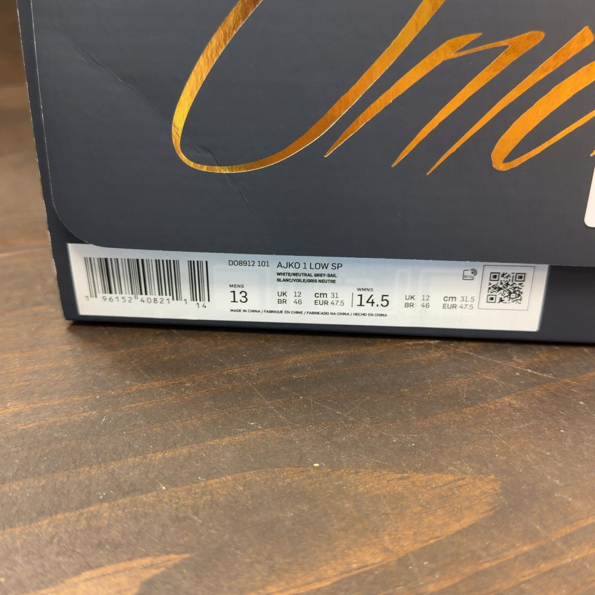 Jordan 1 Retro AJKO Low SP Union White Canvas - Image 9