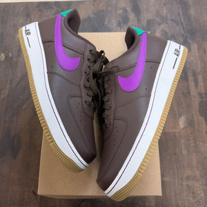 Nike Air Force 1 Low '07 Baroque Brown Vivid Purple Size 11.5 (Pre-Owned) - Image 1