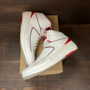 Jordan 2 Retro White Red (2014) Size 12 (Pre-Owned) - Image 2