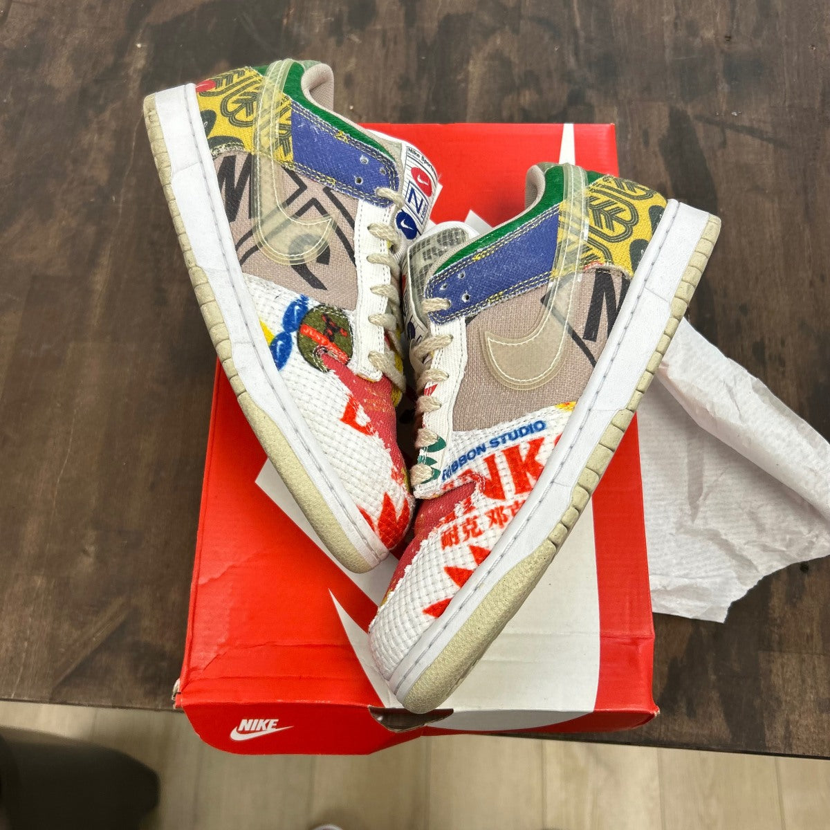 Nike Dunk Low SP City Market Size 9 (Moderately Worn Pre-Owned)