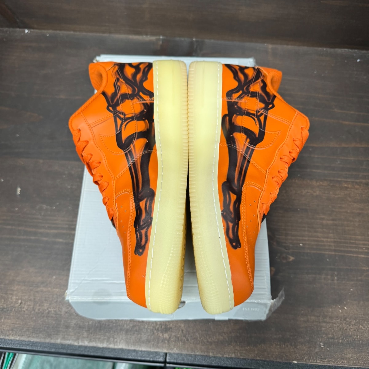Nike Air Force 1 Low Orange Skeleton Halloween (2020) - Image 4