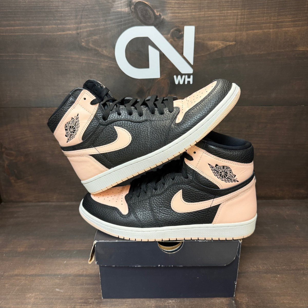 Jordan 1 Retro High Black Crimson Tint Size 14 (Pre-Owned) - Image 1