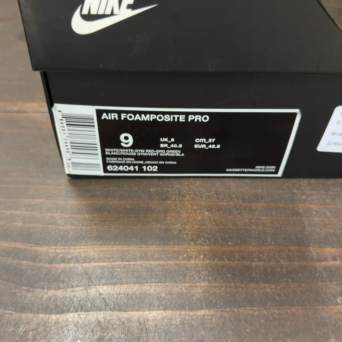 Nike Air Foamposite Pro White Gucci Size 9 (Pre-Owned) - aux