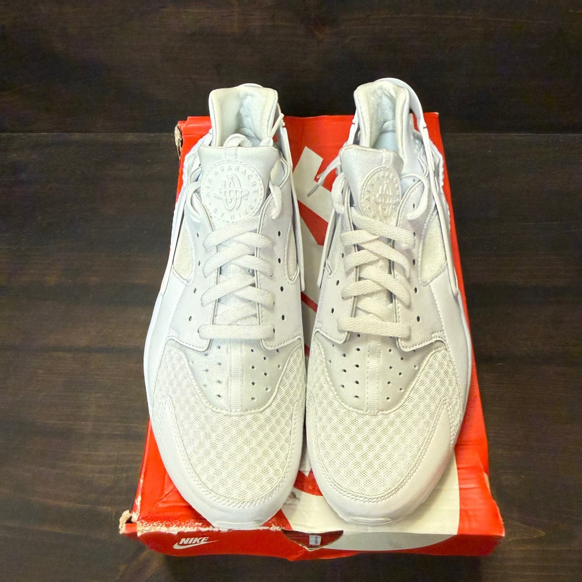 Nike Air Huarache White Platinum - Image 3