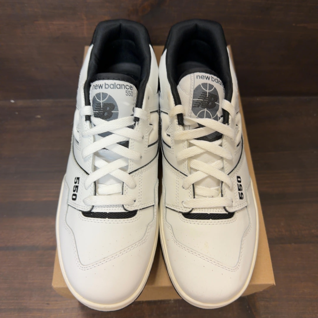 New Balance 550 White Black Size 10.5 (Pre-Owned) - Image 3