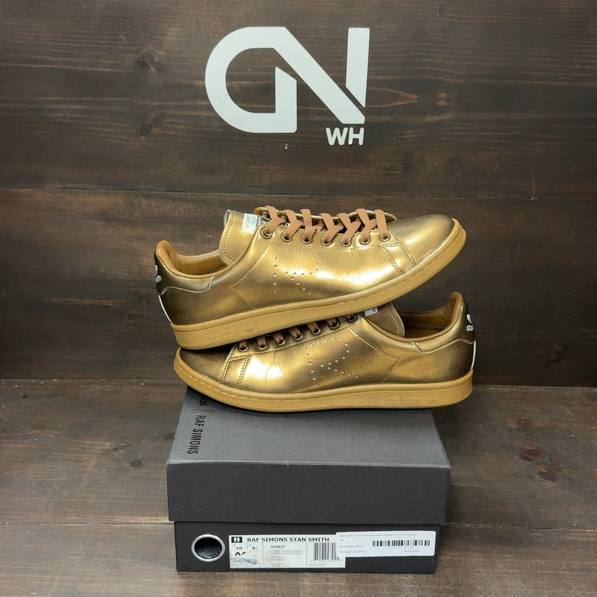 adidas Stan Smith Raf Simons Copper Metallic Size 10 (Pre-Owned) - front