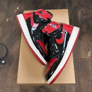 Jordan 1 Retro High OG Patent Bred (GS) Size 4.5Y (Pre-Owned) - Image 1