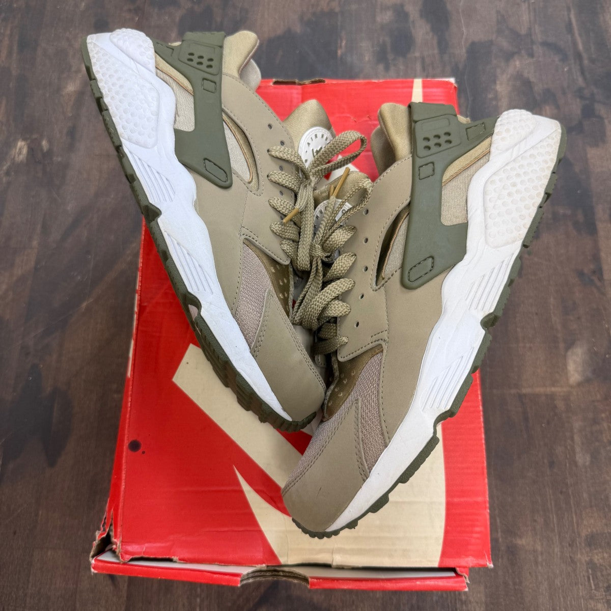 Khaki Nike Air Trainer Huarache Size 10.5 (Pre-Owned) - Image 1