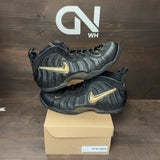 Nike Air Foamposite Pro Black Metallic Gold Size 12 (Pre-Owned) - Image 1