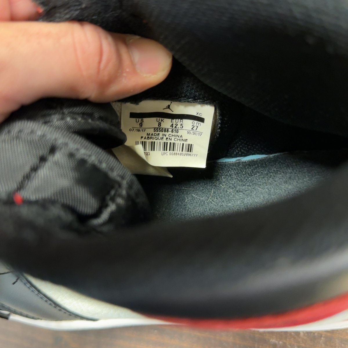 Jordan 1 Retro High Bred Toe Size 9 (Pre-Owned) - aux