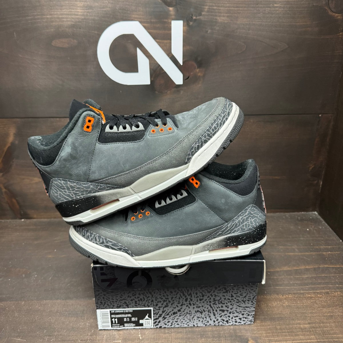 Jordan 3 Retro Fear Pack (2023) Size 11 (Pre-Owned) - Image 1