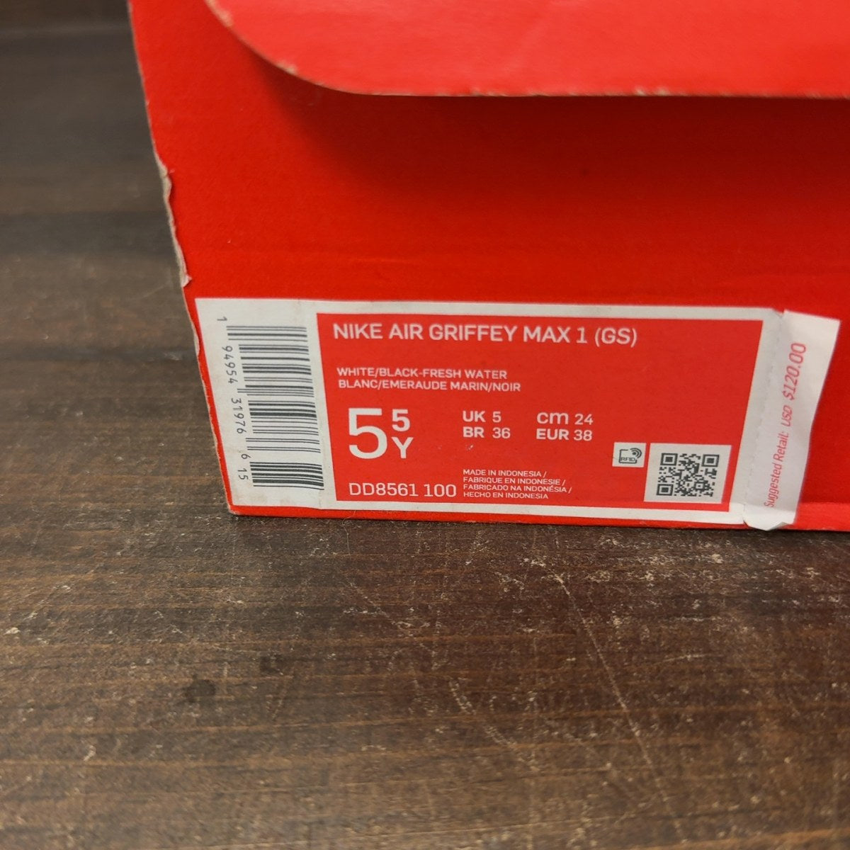 Nike Air Griffey Max 1 White Freshwater (2021) (GS) - Image 6