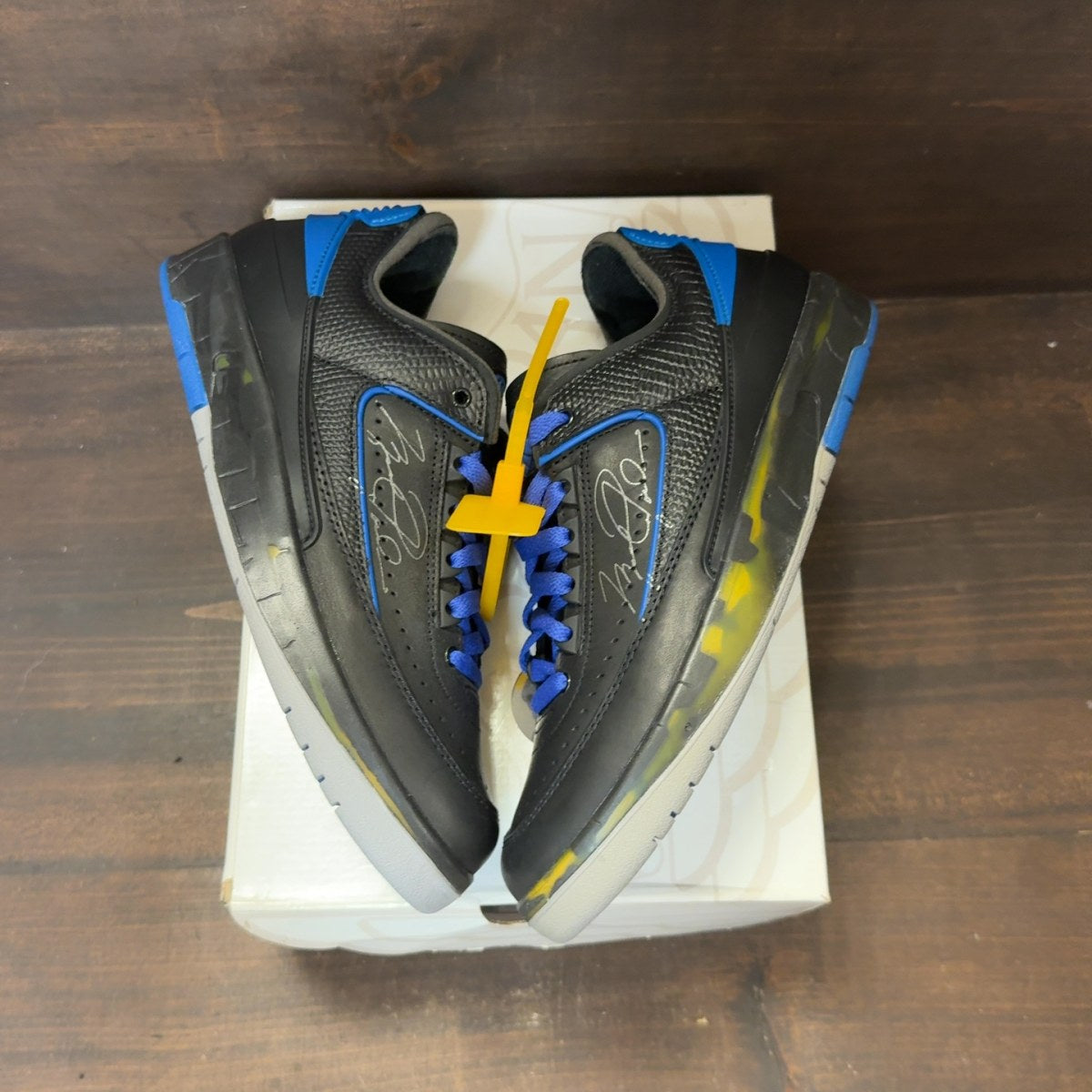 Jordan 2 Retro Low SP Off-White Black Blue Size 7 (Pre-Owned)