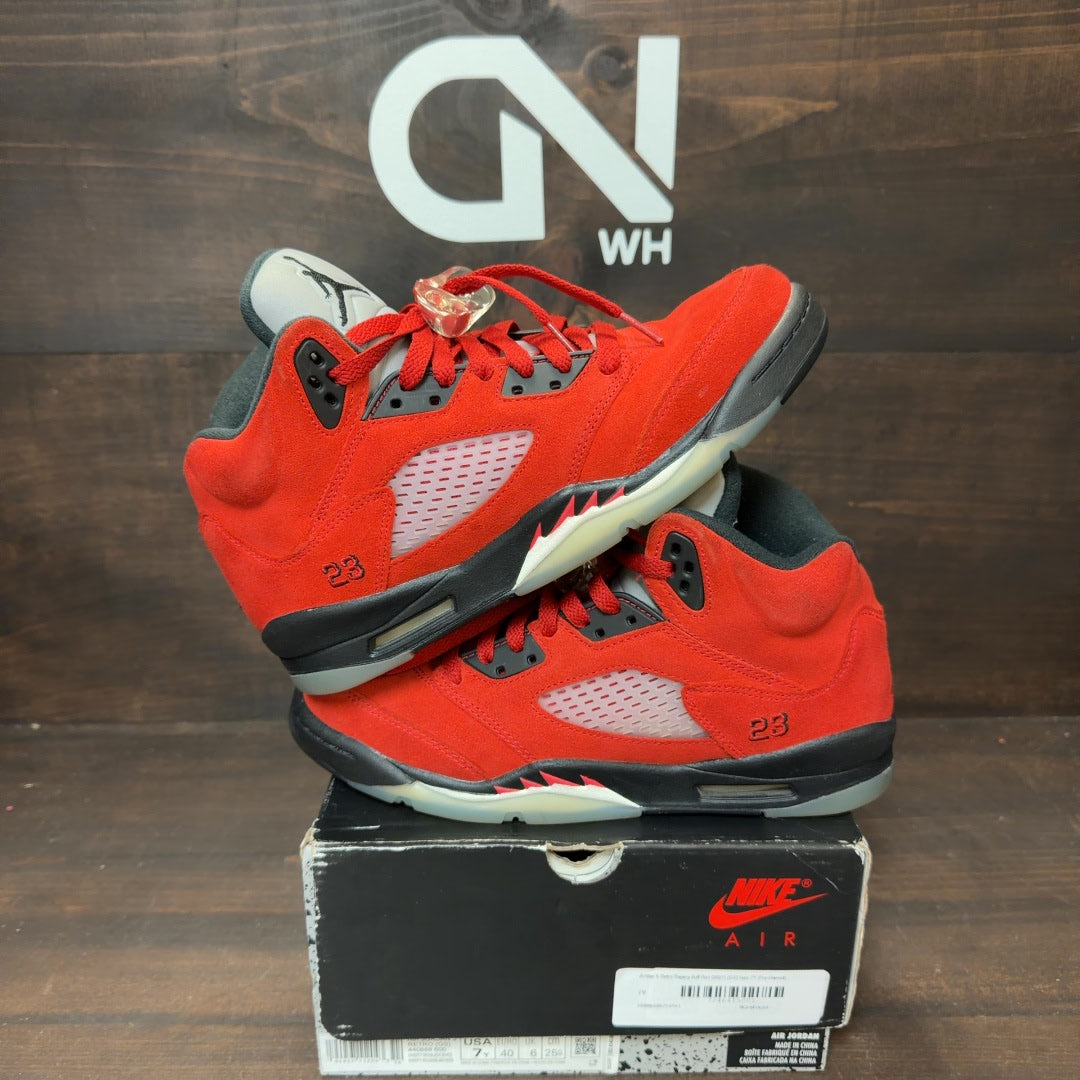 Jordan 5 Retro Raging Bull Red (2021) (GS) - Image 1