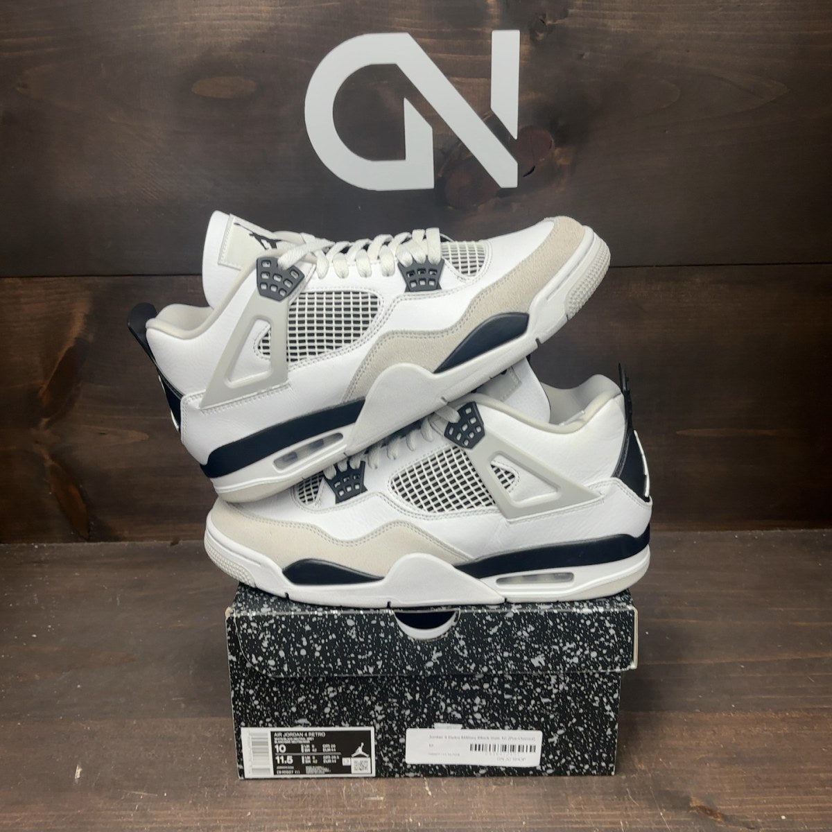Jordan 4 Retro Military Black - Image 1