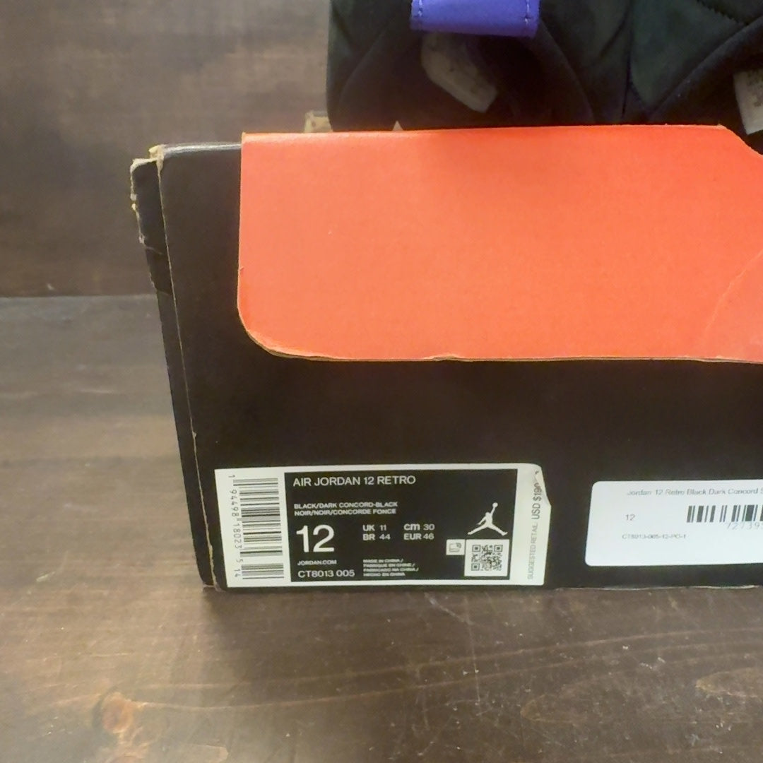 Jordan 12 Retro Black Dark Concord - Image 8