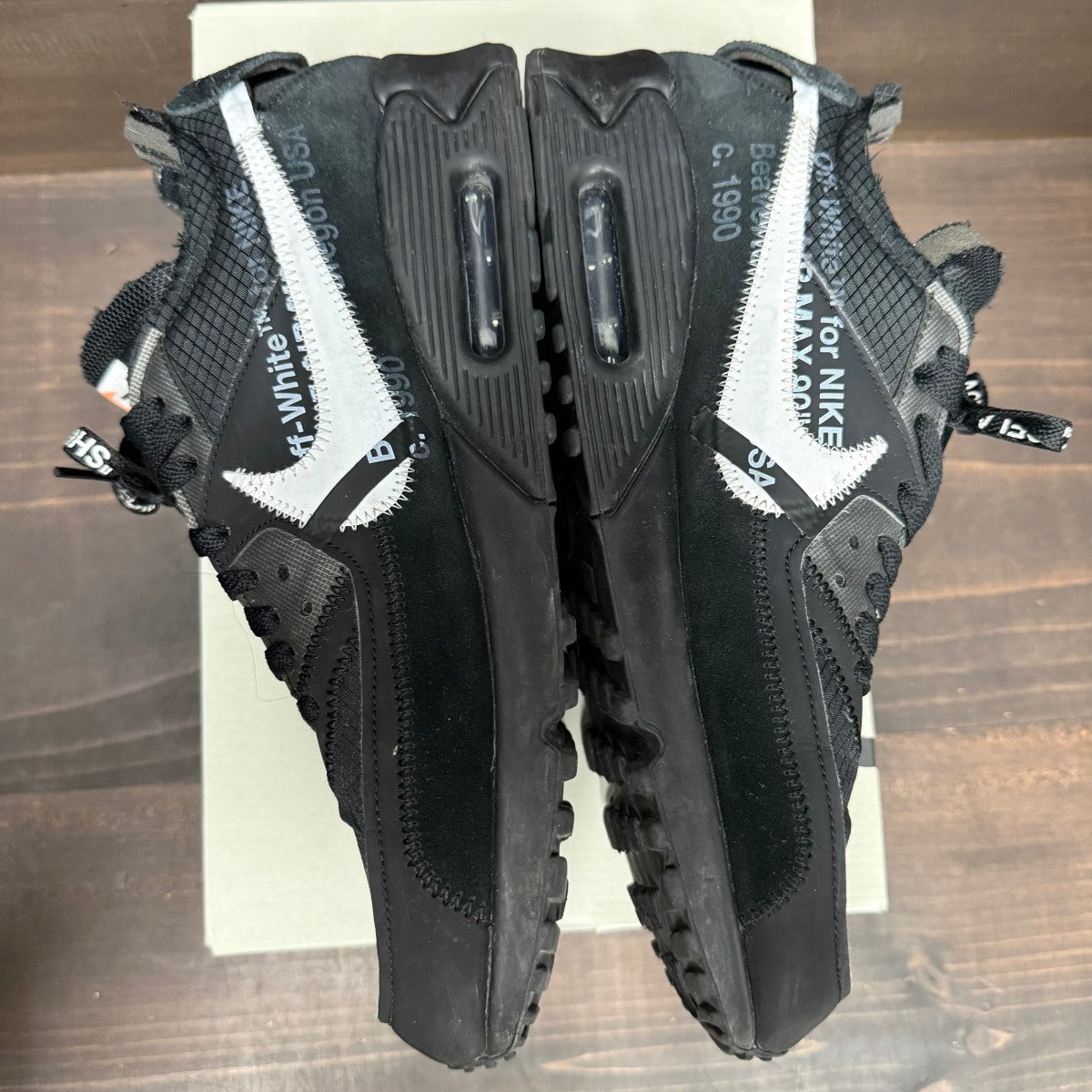 Nike Air Max 90 Off-White Black Size 10.5 (Pre-Owned) - Image 5
