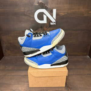 Jordan 3 Retro Varsity Royal Cement Size 7.5 (Pre-Owned) - Image 1