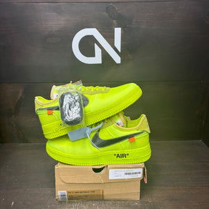 Nike Air Force 1 Low Off-White Volt Size 10 - front