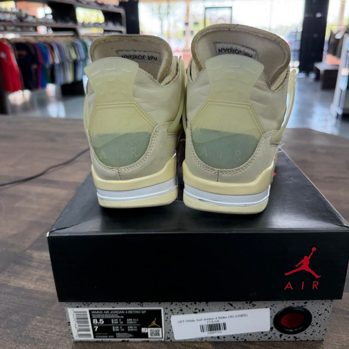 Jordan 4 Retro Off-White Sail (Women's) - Image 3
