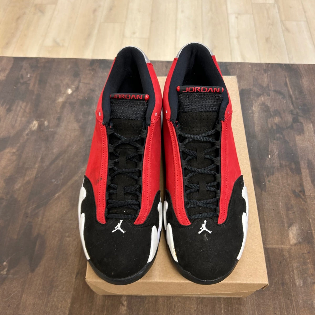 Jordan 14 Retro Gym Red Toro Size 10 (Pre-Owned) - Image 2