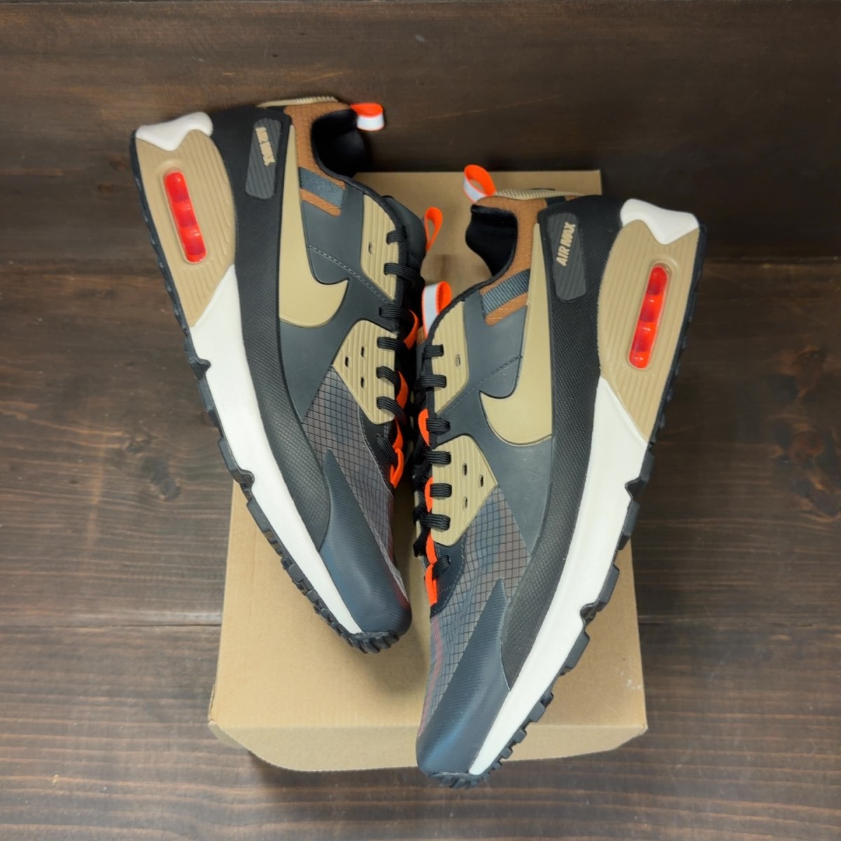 Nike Air Max 90 Drift Dark Smoke Grey Khaki Size 15 (Pre-Owned) - Image 2