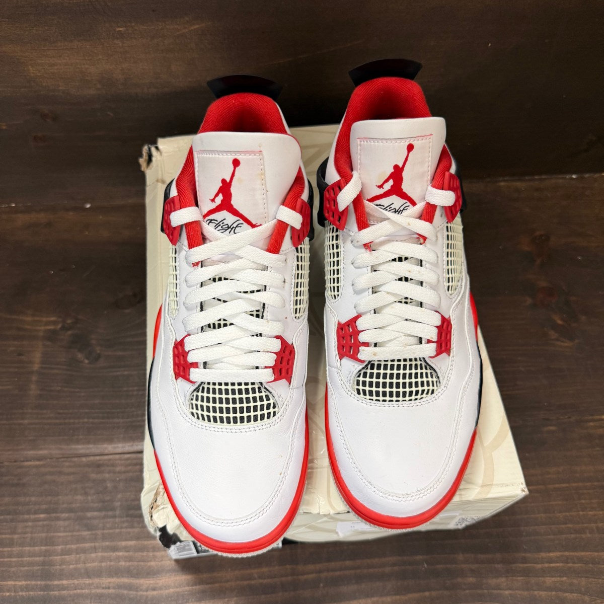 Jordan 4 Retro Fire Red (2020) Size 9.5 (Pre-Owned) - Image 3