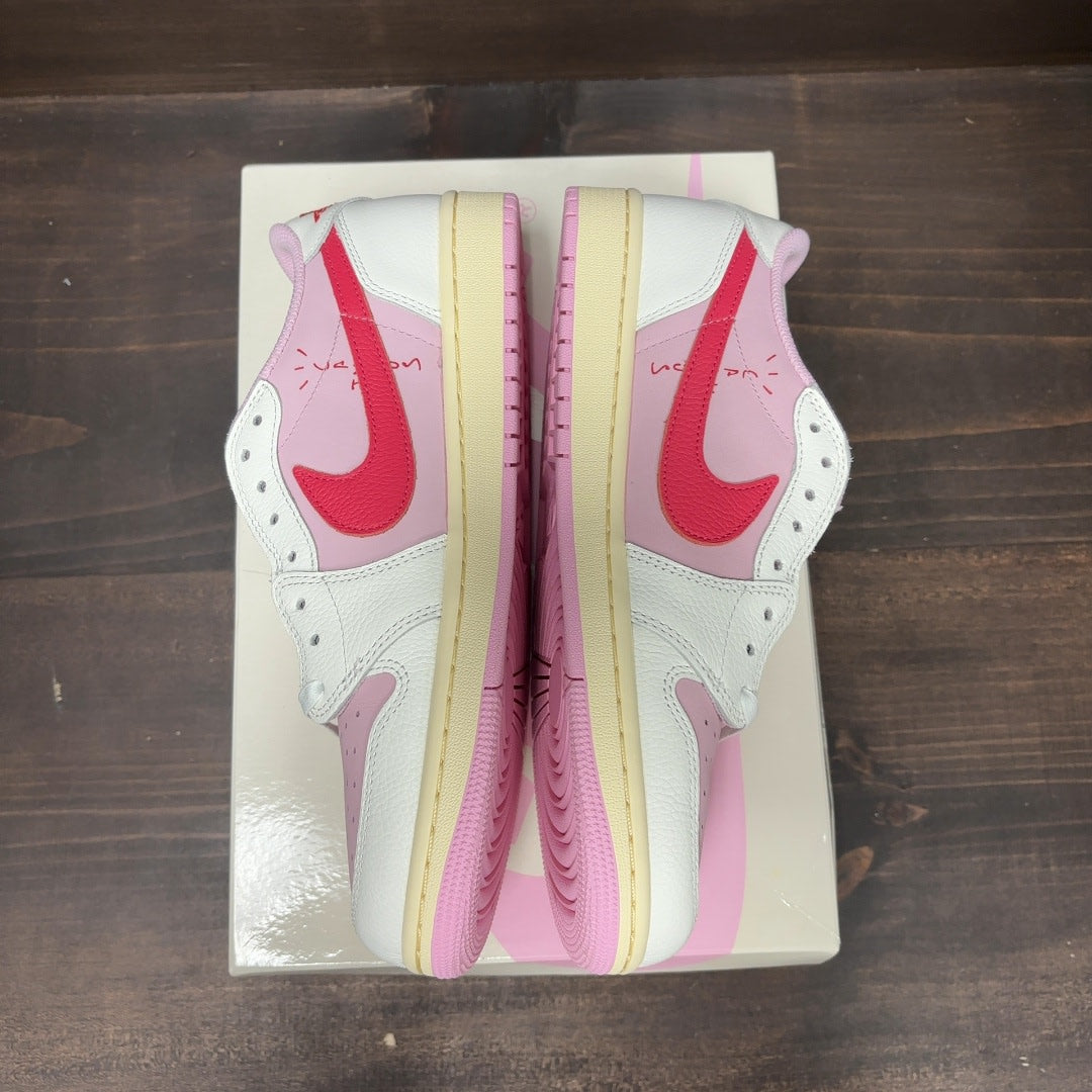 Jordan 1 Retro Low OG SP Travis Scott Sail Tropical Pink Size 10.5 (Pre-Owned) - Image 4