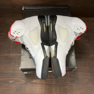 Jordan 5 Retro Fire Red Silver Tongue (2020) Size 14 (Pre-Owned) - aux