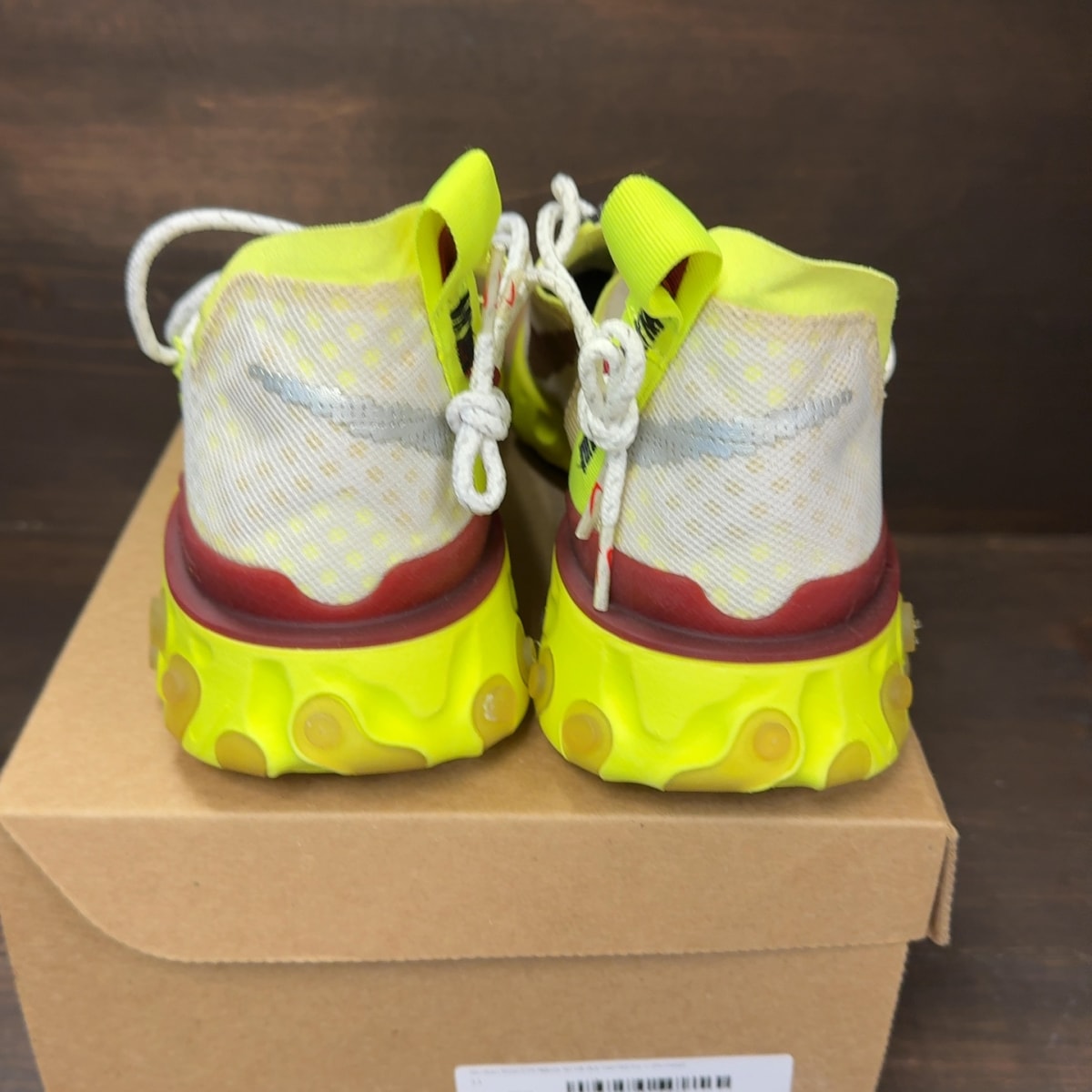 Nike React Runner ISPA Platinum Tint Volt Glow Team Red Size 11 (Pre-Owned) - Image 5