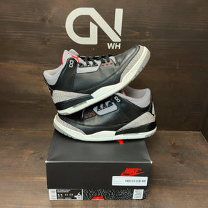 Jordan 3 Retro OG Black Cement (2024) Size 11 (Pre-Owned) - front