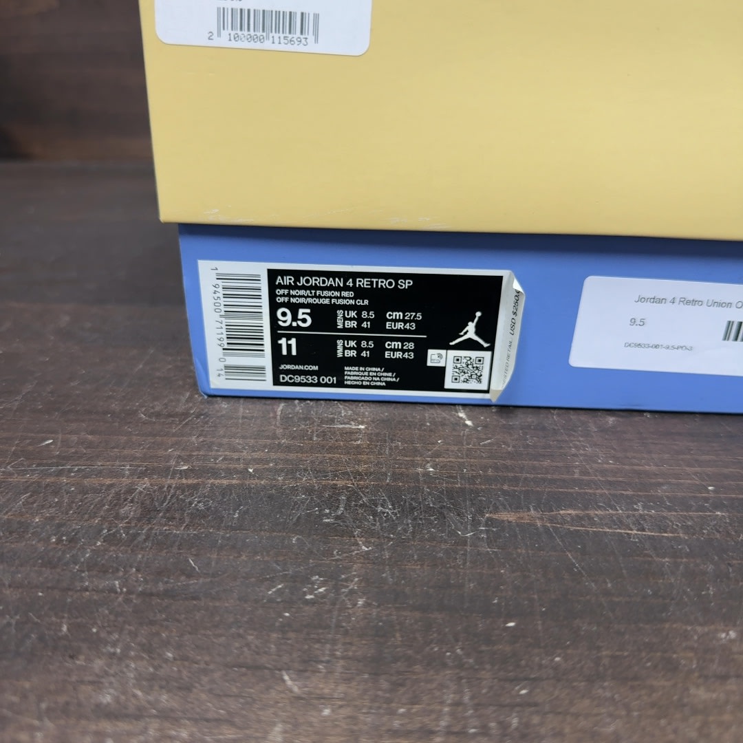 Jordan 4 Retro Union Off Noir - Image 8