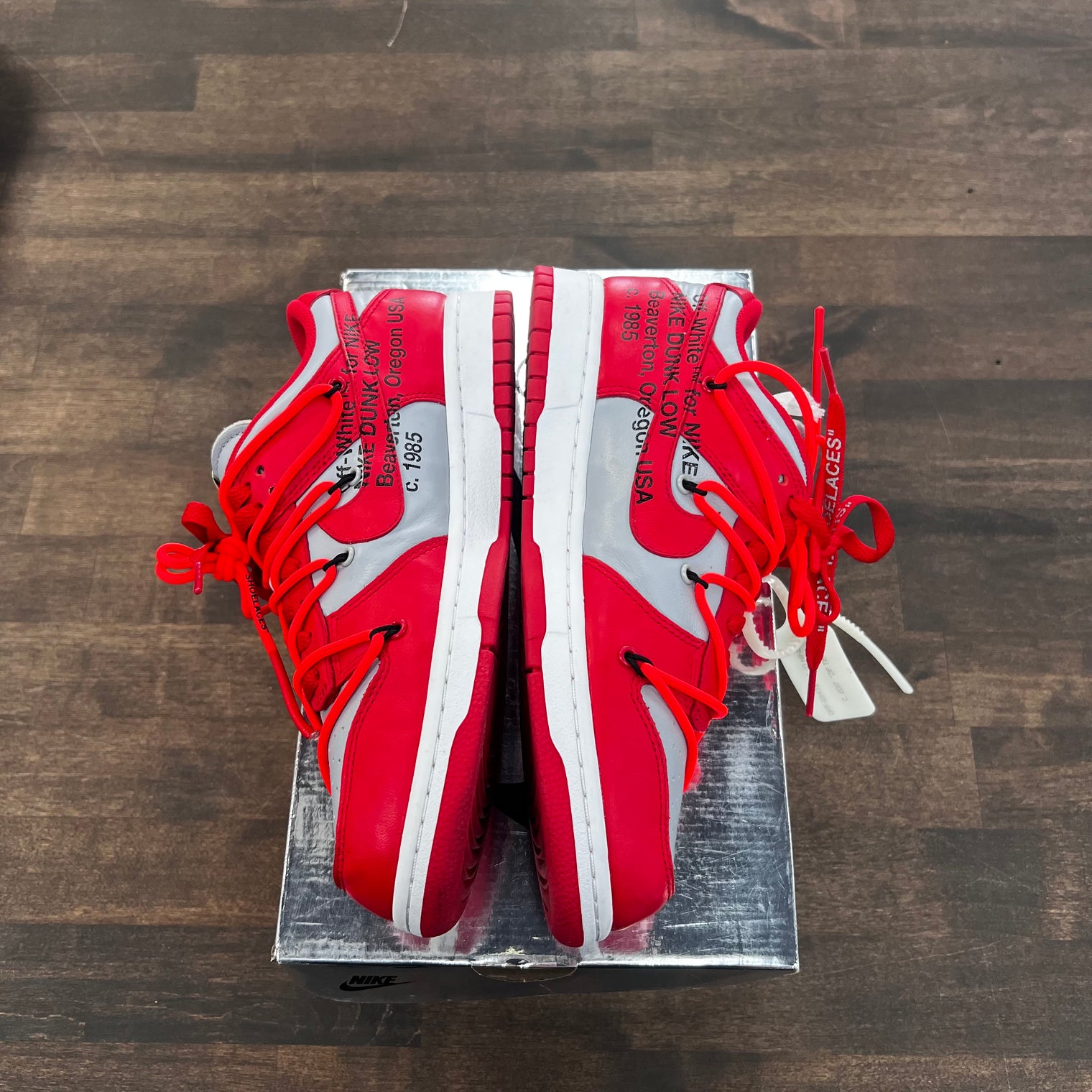 University Red Off-White Dunk Low (USED)