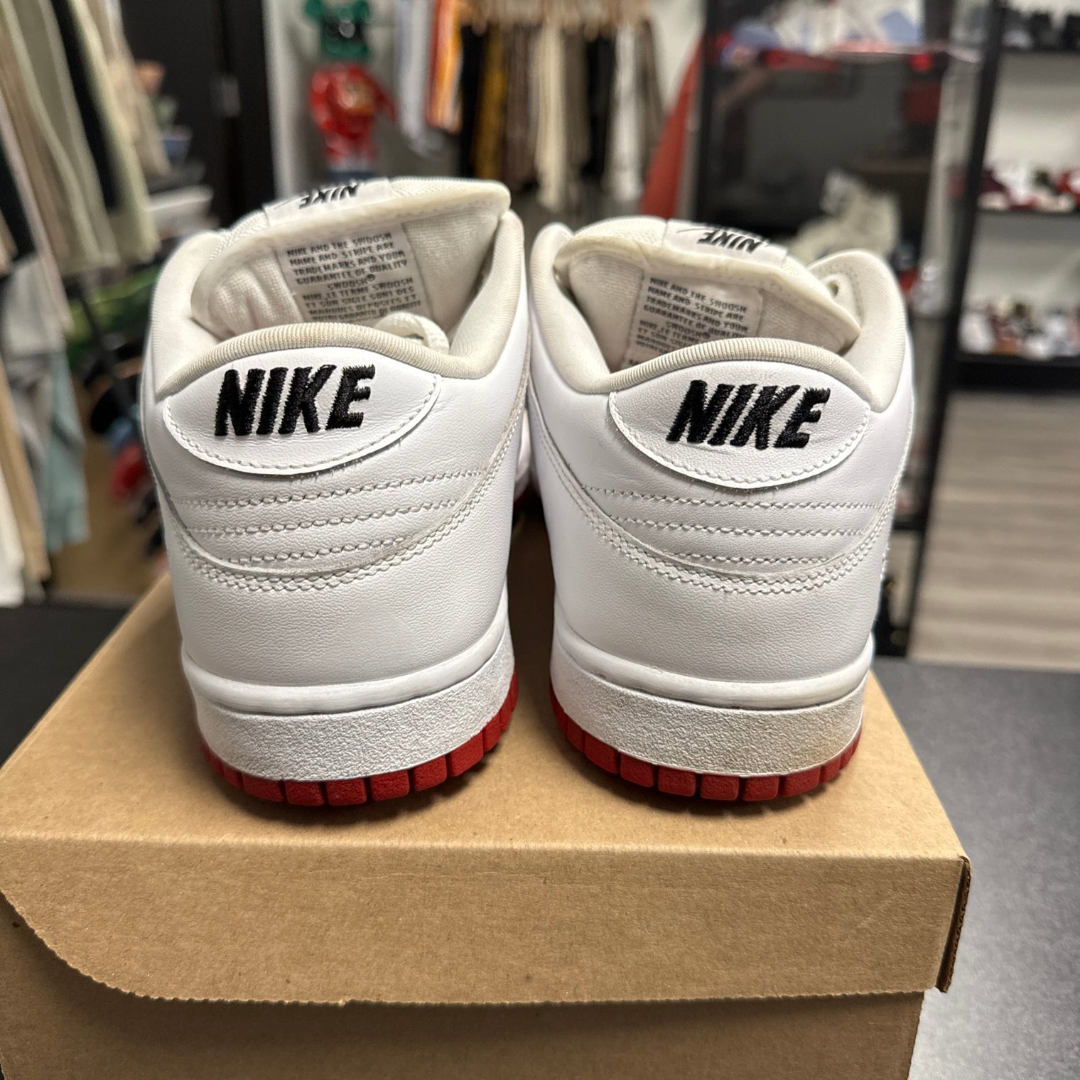 Supreme Jewel Swoosh Red SB Dunk Low (USED, no box)