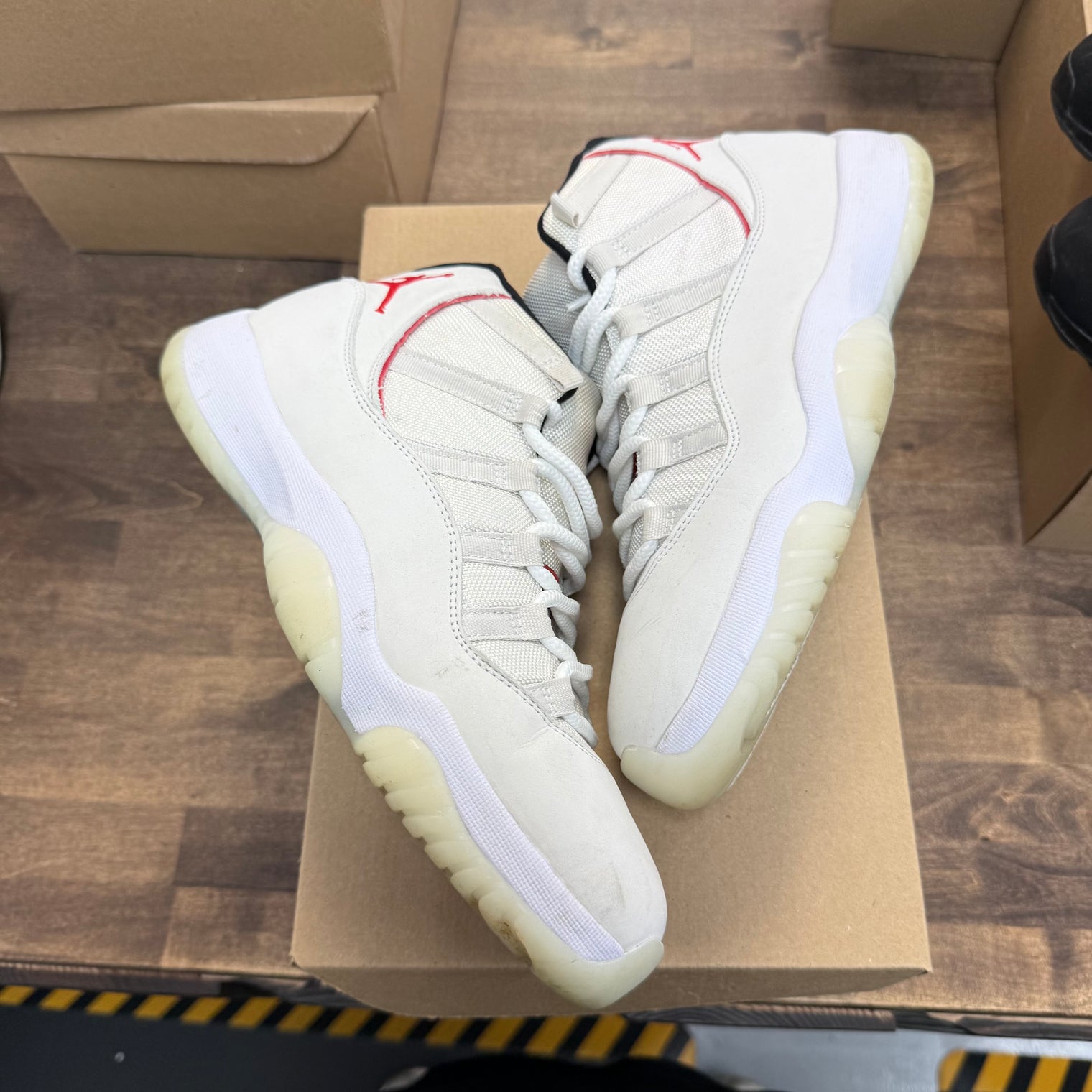 Pure Platinum Jordan 11 Retro (USED, No Box)
