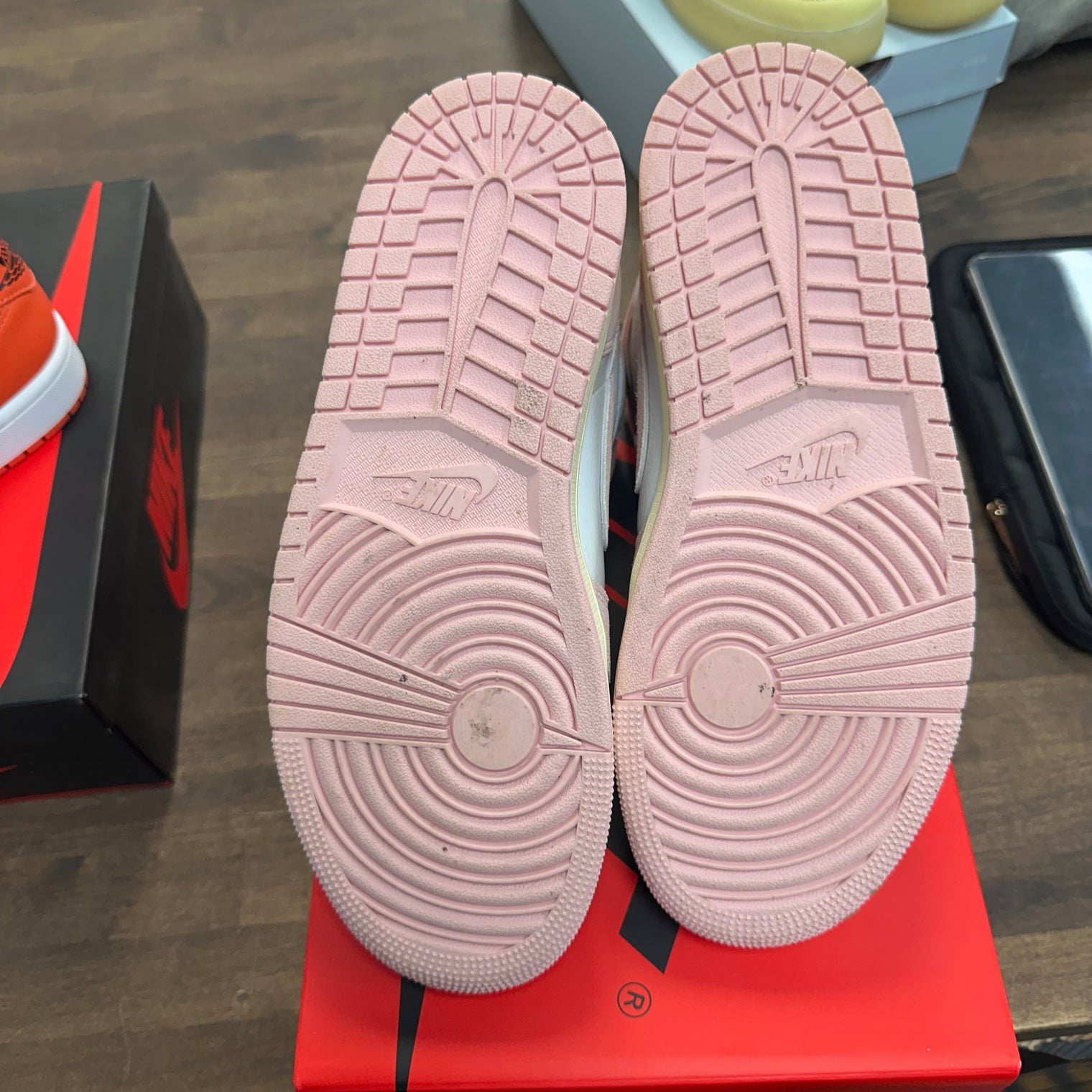 Washed Pink Jordan 1 High (W) (USED)